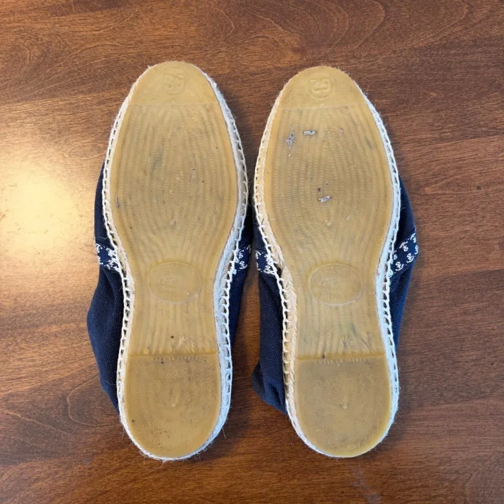 France Espadrille navy flats 39